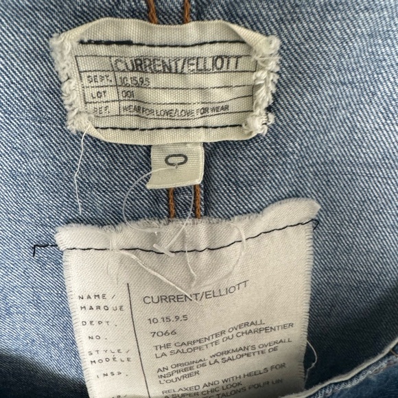 Current/Elliott The Carpenter Overall in Salton Sea Medium Wash Size 0/XS - Picture 10 of 16
